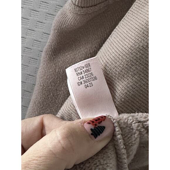 Victorias Secret Cotton Fleece Lace Up High Waist Joggers Pants XXL TAN Mocha - Picture 12 of 15